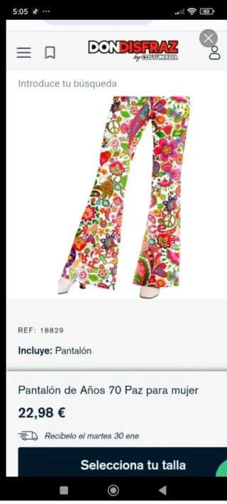 Pantalón hippie acampanado carnaval festival