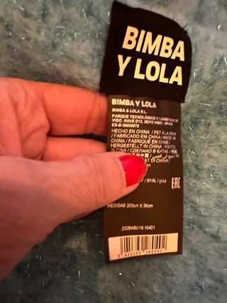 Bufanda Maxi Bimba y Lola Azul y Plateada