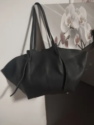 Bolso de hombro vintage negro