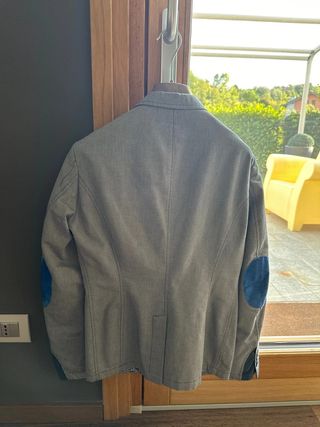 Giacca grigia con toppe taglia S