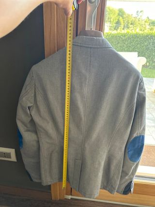 Giacca grigia con toppe taglia S