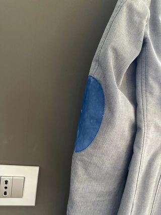 Giacca grigia con toppe taglia S