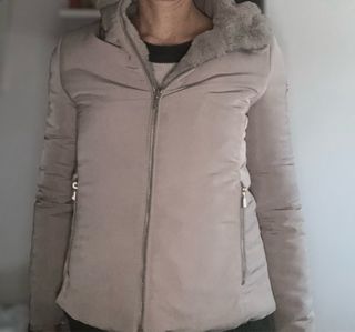 Piumino reversibile con pelliccia ecologica