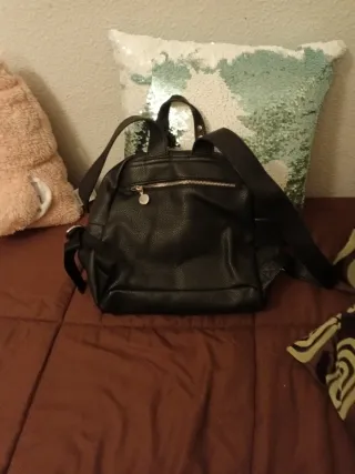 Mochila Desigual Negra y Plateada