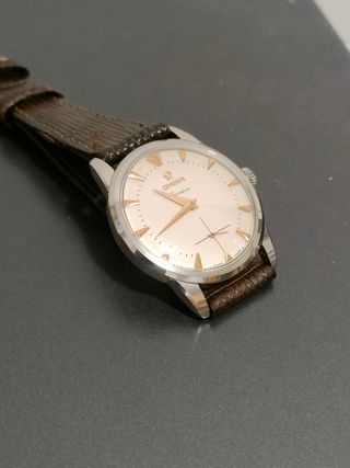 Omega Geneve Reloj de Pulsera Plata y Marrón
