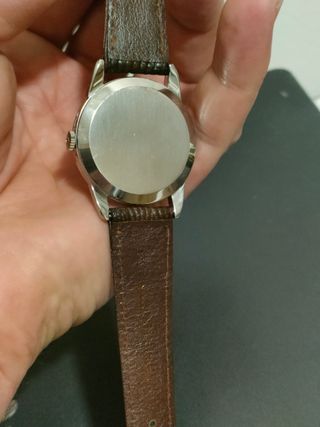 Omega Geneve Reloj de Pulsera Plata y Marrón