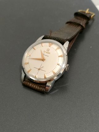 Omega Geneve Reloj de Pulsera Plata y Marrón
