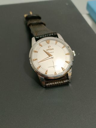 Omega Geneve Reloj de Pulsera Plata y Marrón