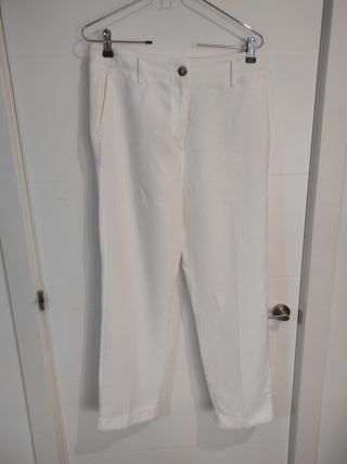 Pantalón blanco Massimo Dutti elegante