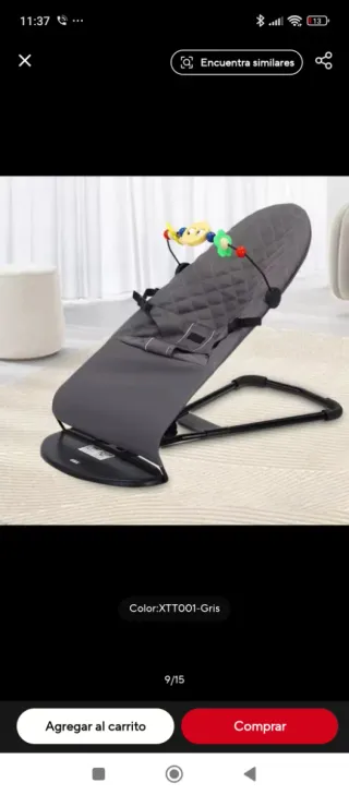 Dolce culla per neonati grigia