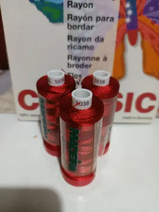 Filo seta Madera rosso 1038