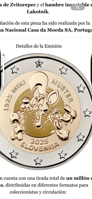 Moneda 2€ Eslovenia 2025 Miki Muster