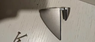 Supporti per scaffali metallici argentati