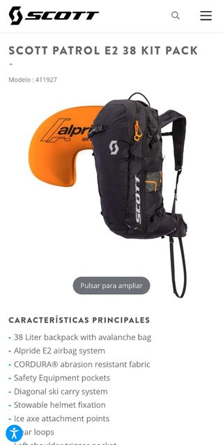 Mochila Airbag Eléctrica