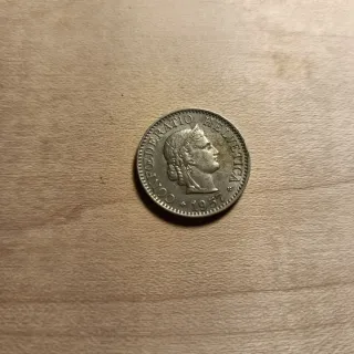 Moneda Antigua Suiza 1957