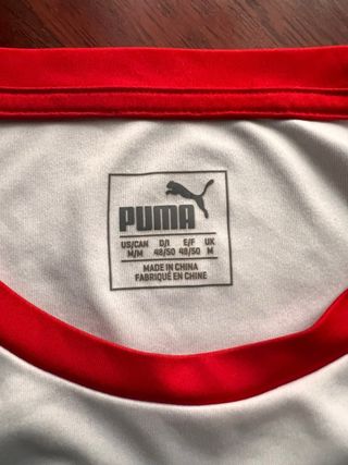 T-shirt Puma bianca e rossa taglia M