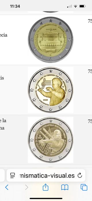 Moneda 2€ Grecia  año 2023