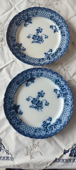 2 Piatti Burslem England 1893