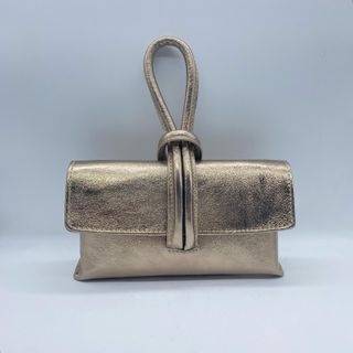 Bolso de mano dorado con asa 1008