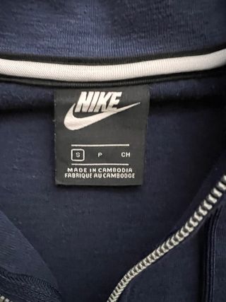 Felpa Nike con cappuccio zip blu taglia S
