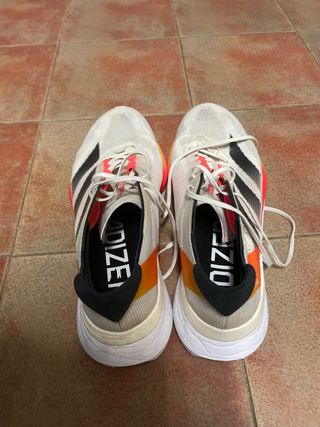 Adidas Adizero Boston 12 Blancas Naranja