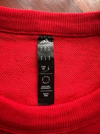 Felpa Rossa Manchester United Adidas - S