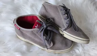 Vintage Adidas Originals Relace Mid Grey & Red S