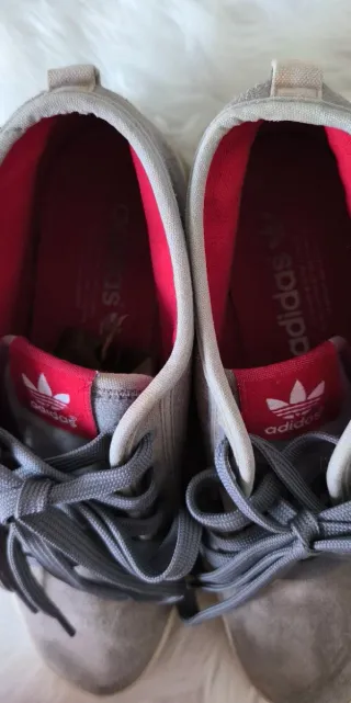 Vintage Adidas Originals Relace Mid Grey & Red S