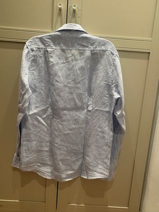 Camisa Scalpers Rayas Azul Talla M Lino