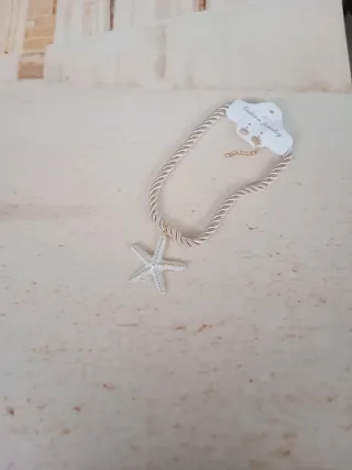 Collar Estrella de Mar Cordón Plateado