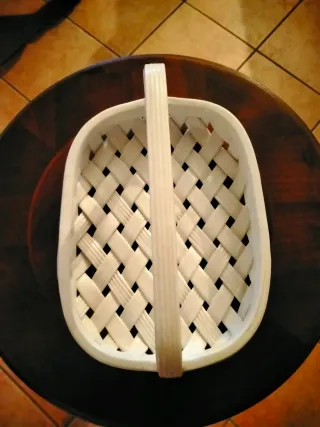 Centrotavola ceramica bianco