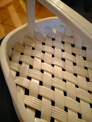 Centrotavola ceramica bianco