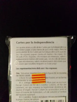 Joc de cartes Cartes per la Independència