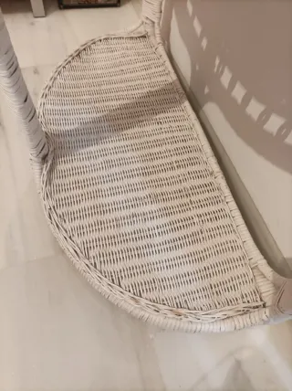 Tocador Mimbre Vintage Blanco