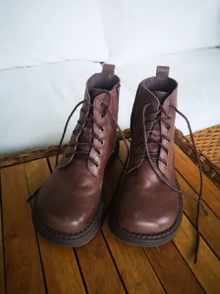 Botas piel barefoot marrón 38-39