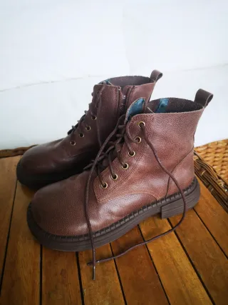 Botas piel barefoot marrón 38-39