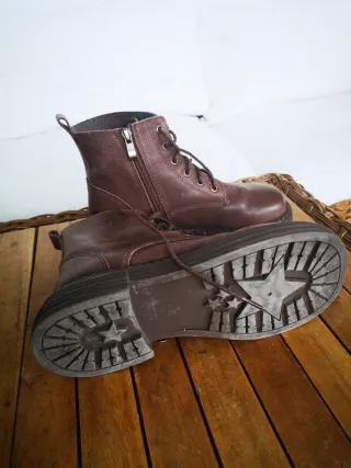 Botas piel barefoot marrón 38-39
