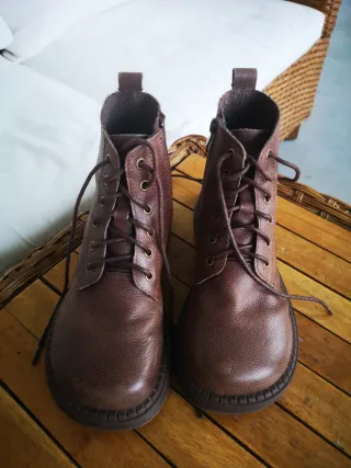 Botas piel barefoot marrón 38-39