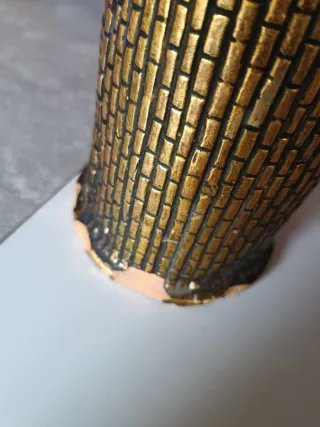 Jarrón Cara Azteca Vintage Arcilla