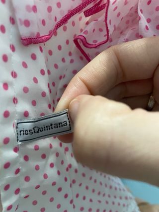 Vestido de gitana rosa y blanco