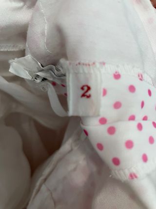 Vestido de gitana rosa y blanco