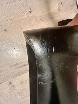 Scarpe col tacco Cuple in pelle nere dorate