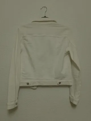 Chaqueta vaquera blanca Mango