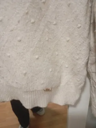 Jersey beige manga abullonada