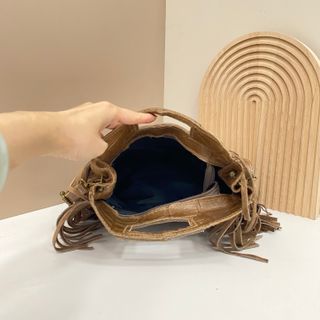 Bolso Piel Auténtica Mujer Beige/Marrón 1104