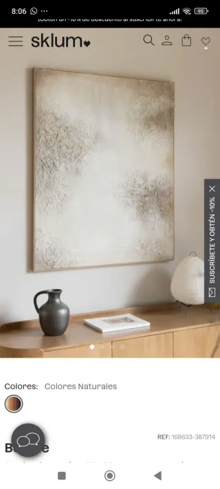 Cuadro Decorativo Texturizado 100x120 cm SKLUM