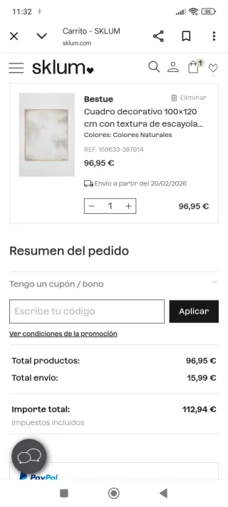 Cuadro Decorativo Texturizado 100x120 cm SKLUM