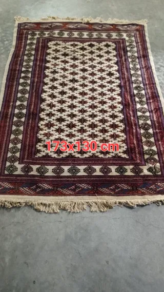 Alfombra Beige y Morada 173x130 cm
