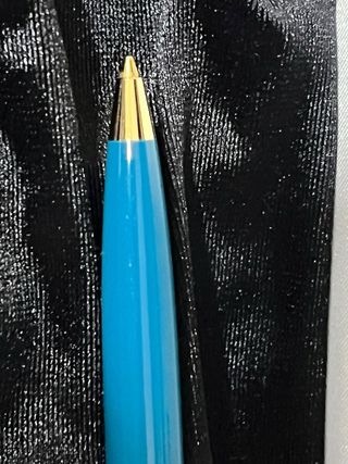 Penna Montblanc blu petrolio e oro