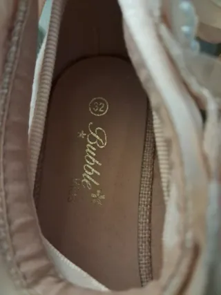 Zapatos niña ceremonia beige/rosa